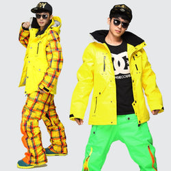 Men Ski Set Outdoor Thermal Waterproof Windproof Snowboard Jackets +Pants Snow Skiing Clothes Set Winter Ski Suit Male - Canada Outdoors