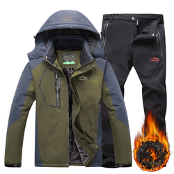Men Winter Jacket+Pants heated Set Outdoor Hiking Abrigo Mujer Male Waterproof Windbreaker Camping Skiing Softshell Sport Jacket - Canada Outdoors