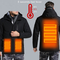 Men Women Winter heated vest Thick USB Heating Jacket Outdoor Waterproof Windbreaker Hiking tactical Camping Climbing Coats - Canada Outdoors