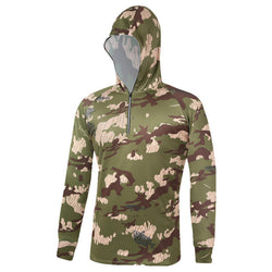 Men's Camouflage Fishing Clothing Hooded  Anti-UV Breathable Sun Protection Long Sleeve Shirt Clothes for Fishing Outdoor Sports - Canada Outdoors