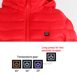 Mens Women Heated outdoor vest Coat USB Electric Battery Long Sleeves Heating Hooded Jacket Warm winter Thermal Clothing Skiing - Canada Outdoors