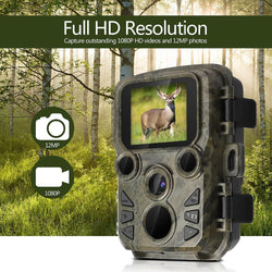 Mini Hunting Camera 12MP 1080P Wildlife Trail Photo Trap 0.45S Fast Trigger Waterproof Nihgt Vision Video Recorder Wild Cameras - Canada Outdoors