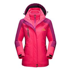 Mountainskin Women's Winter 2 pieces Softshell Fleece Jackets Outdoor Sports Waterproof Thermal Hiking Skiing Female Coats RW015 - Canada Outdoors