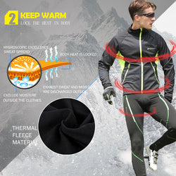 NUCKILY Men's Winter Cycling Suit Windproof Bicycle Jersey And Gel Pad Road Bike Tights Thermal Cycle Clothing  MI004NS903 - Canada Outdoors
