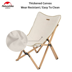 Naturehike Folding Camping Chair Wooden Ultralight Portable Oxford Cloth Fishing Chair Steady Outdoor Travel Daily Leisure