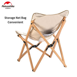 Naturehike Folding Camping Chair Wooden Ultralight Portable Oxford Cloth Fishing Chair Steady Outdoor Travel Daily Leisure