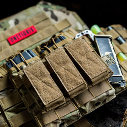 OneTigris Tactical Triple Pistol Magazine Pouch 9mm 40 S&amp;W 45 ACP Mag Pouch For GLOCK, M1911, 92F, 40mm grenades, etc. - Canada Outdoors