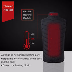 Outdoor Heating Vest Winter Thermal Sleeveless Jacket USB Infrared Warm Clothing Waistcoat for Sports Camping Hunting Fishing - Canada Outdoors