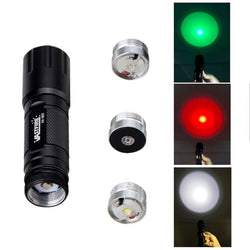 Outdoor LED Tactical Gun Flashlight L2 White/T6 Green/XPE RED Hunting Torch Light+Scope Mount+press Remote Switch+scope mount - Canada Outdoors