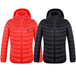 Outdoor Winter Heated vest Men Women USB Electric Hooded Heated Jacket Thermal Clothing Skiing Hiking Warm Heated Coats - Canada Outdoors