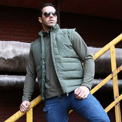 Outdoor sport Run Hiking wading Tactical down jacket male Windproof waterproof outdoor Down jacket coat Detachable feather vest - Canada Outdoors