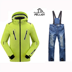 Pelliot Male Ski Suits Jacket+pants Men's ,Breathable Thermal Cottom-padded Snowboard Suit Men Skiing suit Free shipping - Canada Outdoors