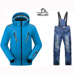 Pelliot Male Ski Suits Jacket+pants Men's ,Breathable Thermal Cottom-padded Snowboard Suit Men Skiing suit Free shipping - Canada Outdoors
