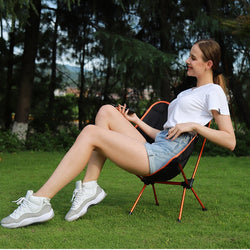 Portable Camping Chair Outdoor Picnic Seat Fishing Tools Chair Travel Ultralight Hiking BBQ Folding Beach Chairs With Backrest