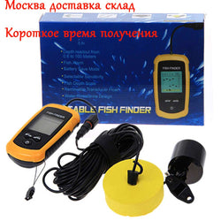 Portable Fish Finder Sonar Sounder Alarm Transducer Fishfinder 0.7-100m fishing echo sounder with Battery with English Display - Canada Outdoors