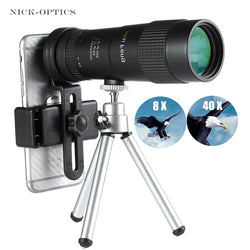 Powerful 8-40X40 High quality Zoom Monocular Professional Telescope Portable for Camping Hunting Lll Night Vision Binoculars HD - Canada Outdoors