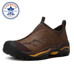 Professional Waterproof Trekking Mountain Shoes Mens Outdoor Hunting Tourism Hiking Shoes Genuine Leather Climbing Men Sneakers - Canada Outdoors