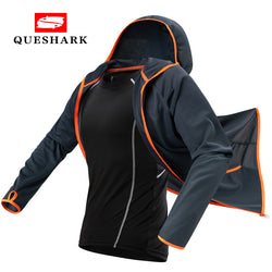 Queshark Tech Hydrophobic Antifouling Fishing Jacket Waterproof Fishing Clothes Fisherman Clothing Hiking Hooded Cycling Jacket - Canada Outdoors