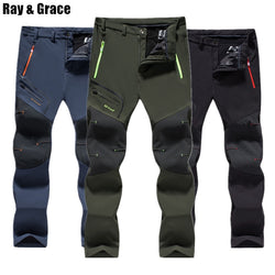 RAY GRACE Men Winter Pants Waterproof Warm Fleece Outdoor Hiking Climbing Ski Trousers Softshell Travel Tourism Pants For Male - Canada Outdoors