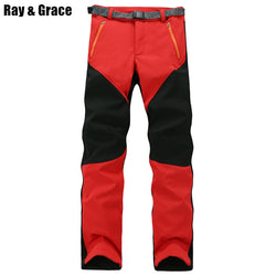 RAY GRACE Winter Softshell Fleece Hiking Pants Men Waterproof Windproof Thermal Outdoor Sport Trousers Camping Mountain Climbing - Canada Outdoors