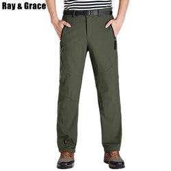 RAY GRACE Winter Trekking Fleece Softshell Pants Waterproof Outdoor Pants Hiking Camping Mountain Trousers Men Women Plus Size - Canada Outdoors