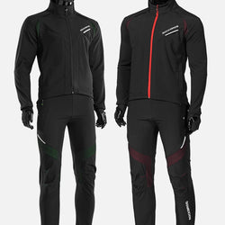 ROCKBROS Long Sleeve Cycling Sets Winter Thermal Fleece Jersey Windproof Reflective Jacket Bicycle Sportswear Cycling Clothings - Canada Outdoors