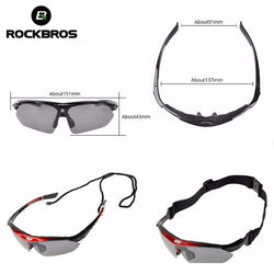 ROCKBROS Polarized Sports Men Sunglasses Road Cycling Glasses Mountain Bike Bicycle Riding Protection Goggles Eyewear 5 Lens - Canada Outdoors