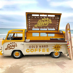 Retro Camper Coffee Van Cooking Car VW T1 Concession Food Truck Trailer Mobile Kitchen Food Caravan