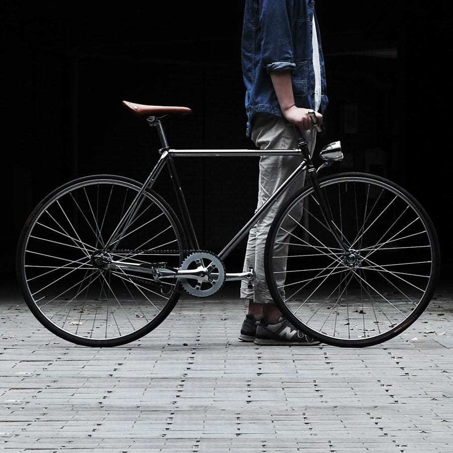 Retro Steel frame sliver 700C Fixed Gear bike Track Single speed Bike ...