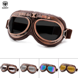 Roaopp Retro Motorcycle Goggles Glasses Vintage Moto Classic Goggles for Harley Pilot Steampunk ATV Bike Copper Helmet - Canada Outdoors
