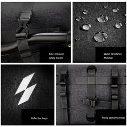 SAHOO 112008 Reflective Cycling Mountain Road Bicycle 5L Bike Handlebar Bag Front Frame Top Tube Pannier Pouch Roll-up Closure - Canada Outdoors