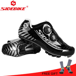SIDEBIKE MTB cycling shoes Carbon Fiber Ultralight Black Silver Waterproof Pro Men Athletics Mountain Self-locking Shoes - Canada Outdoors