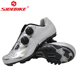 SIDEBIKE Ultralight Carbon Fiber Men's Bike Shoes Breathable Triathlon Cycling Mountain Bike Bicycle MTB Shoes with Spin Buckle - Canada Outdoors