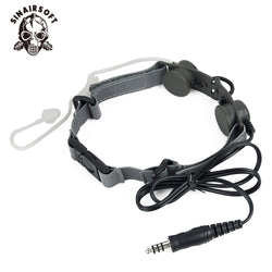 SINAIRSOFT Z Tactical Throat Microphone Headset PTT Portable Radio Mic Neckband Hunting Airsofte THROAT MIC Earphone Z033 - Canada Outdoors