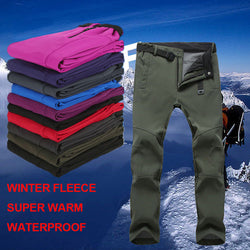 SJ-Maurie Men and Women Waterproof Outdoor Skiing Hiking Climbing Combat Trousers Tactical Sports Pants Winter Softshell Fleece - Canada Outdoors