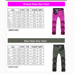 SJ-Maurie Men and Women Waterproof Outdoor Skiing Hiking Climbing Combat Trousers Tactical Sports Pants Winter Softshell Fleece - Canada Outdoors