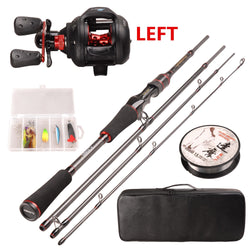 SMART Casting Fishing Set 6.2:1/6BB Casting Reel 1.98m M Casting Rod 100m Nylon Fishing Line Spoon Lure Accessories Pesca Peche - Canada Outdoors