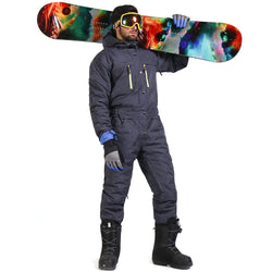 Saenshing One Piece Ski Suit Men Waterproof Thicken Snowboard Jacket Ski Jumpsuit Outdoor Snow Mountain Skiing Suits Winter Warm - Canada Outdoors
