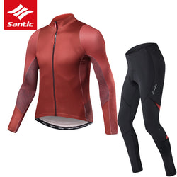 Santic Cycling Jersey Set 2019 Pro Team Men Tour de France Bike Bicycle Jersey Long Sleeve Cycling Clothing Set Maillot Ciclismo - Canada Outdoors