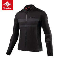 Santic Men Cycling Jacket Autumn Winter Windproof Mountain Road Bike Bicycle Jacket Thermal Fleece Long Sleeve Cycling Clothing - Canada Outdoors