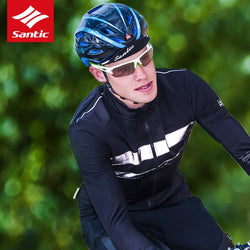 Santic Men Cycling Jacket Autumn Winter Windproof Mountain Road Bike Bicycle Jacket Thermal Fleece Long Sleeve Cycling Clothing - Canada Outdoors