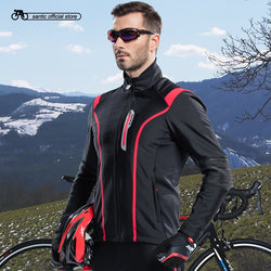 Santic Men Cycling Jacket Bike Racing Winter Fleece Cycling Jackets Windproof Cycling Clothes Ciclismo Jersey M5C01062R - Canada Outdoors