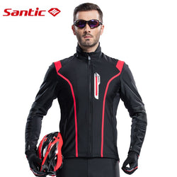 Santic Men Cycling Jacket Bike Racing Winter Fleece Cycling Jackets Windproof Cycling Clothes Ciclismo Jersey M5C01062R - Canada Outdoors