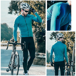 Santic Men Cycling Jersey Set Long Sleeve Bike Bicycle Jersey Spring Autumn Pro Team Cycling Clothing Set Maillot Ciclismo S-3XL - Canada Outdoors
