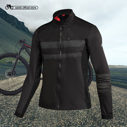 Santic Mens Cycling Thermal Jackets Keep Warm Cycling Windproof Jacket Coat Reflective Black Autumn Winter Asian S-3XL M7C01089 - Canada Outdoors