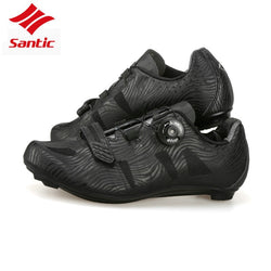 Santic TPU Breathable Self-locking Athletic Cycling Road Shoes Black Racing Team Bicycle Shoes Bike bicicle Shoes 2018 New - Canada Outdoors