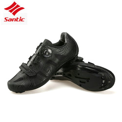 Santic TPU Breathable Self-locking Athletic Cycling Road Shoes Black Racing Team Bicycle Shoes Bike bicicle Shoes 2018 New - Canada Outdoors