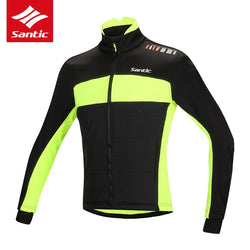 Santic Winter Cycling Jacket Windproof Warm Thermal Fleece Bike Bicycle Jacket Men Tour de France Cycle Jacket DH Clothing - Canada Outdoors