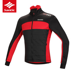 Santic Winter Cycling Jacket Windproof Warm Thermal Fleece Bike Bicycle Jacket Men Tour de France Cycle Jacket DH Clothing - Canada Outdoors