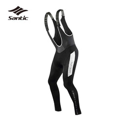 Santic Winter Cycling Pants Men Long Fleece Thermal Bicycle Pants Pro Team Coolmax Padded Road Mountain Bike Pants Bib Tights - Canada Outdoors